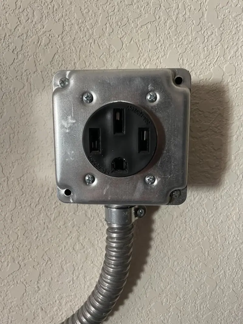 NEMA 14-50 outlet installed for Smart Home Electrical in St. Augustine Shores